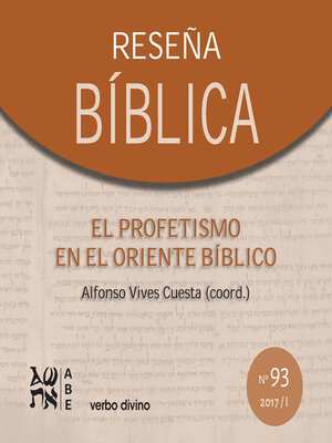 cover image of El profetismo en el Oriente bíblico